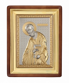 Икона живописная в киоте 13х18 масло, риза №282, киот №1 Павел Апостол