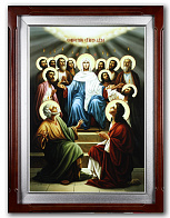 Икона на стекле №2 32х45, в киоте с подсветкой Сошествие Святого Духа