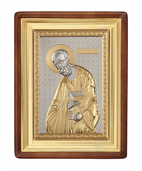 Икона живописная в киоте 13х18 масло, риза №282, киот №1 Павел Апостол