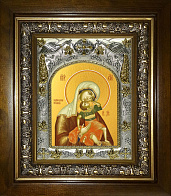 Икона освященная Взыграние Младенца, в деревянном киоте