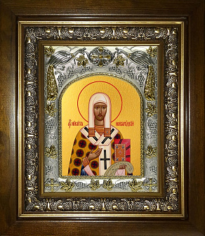 Икона освященная ''Никита , в деревяном киоте
