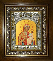 Икона Пресвятой Богородицы ИВЕРСКАЯ (СЕРЕБРЯНАЯ РИЗА, КИОТ)