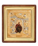 Икона живописная в киоте 24х30 масло, риза №272, киот №1 Огненное восхождение Илии Пророка